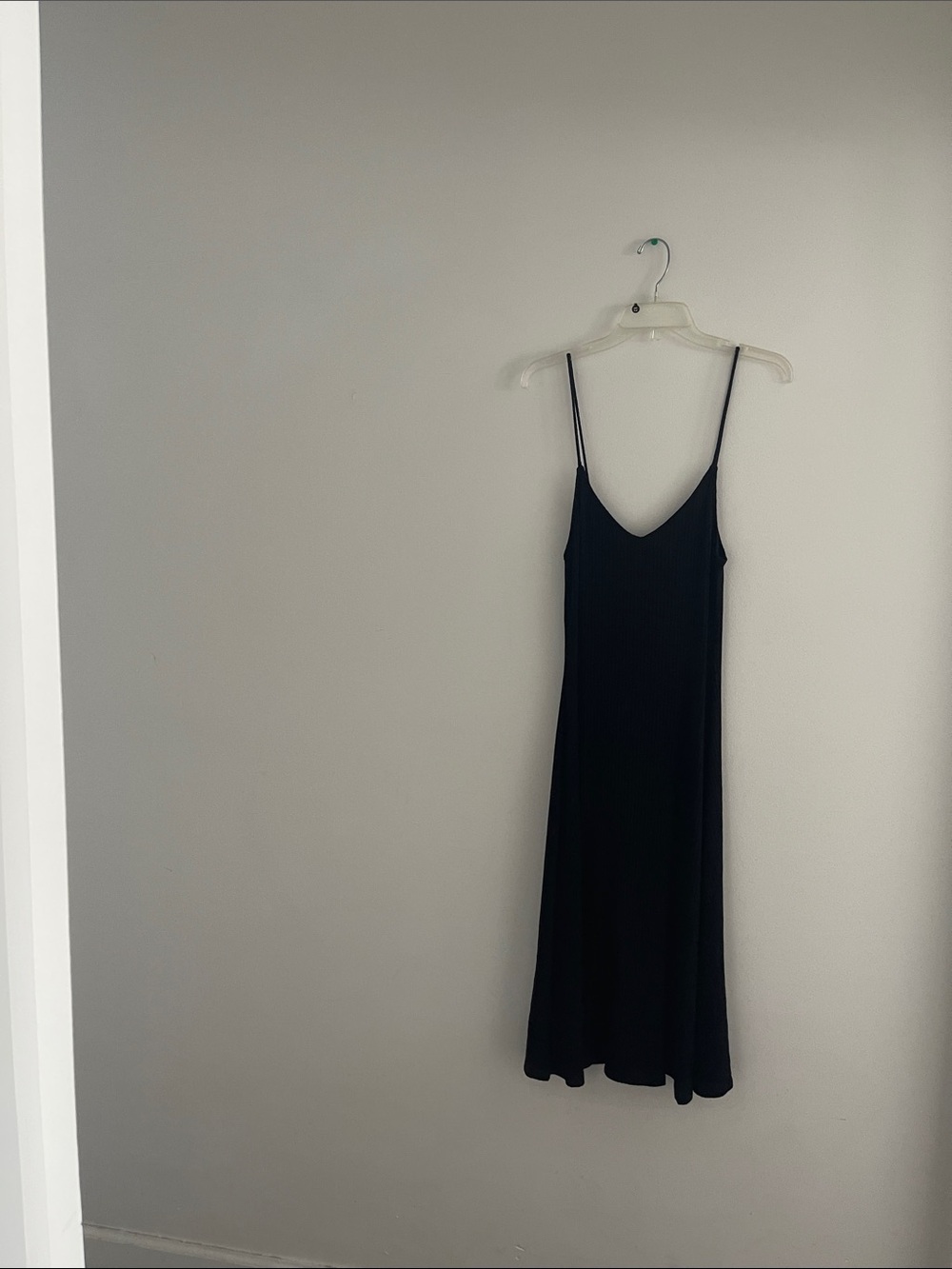 Reformation Black Strapless Slip Dress with Thin Straps